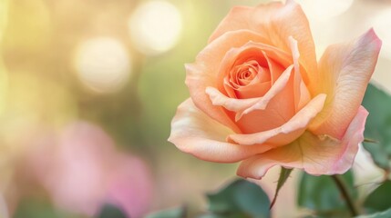 Close-Up of a Delicate Rose in Full Bloom