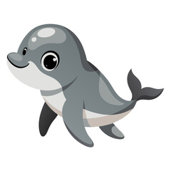 Fototapeta premium baby vaquita vector art, vaquita illustration vector isolated on white