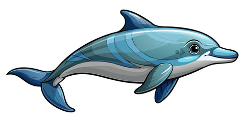 Obraz premium dolphin vector, dolphin vector art isolated on white