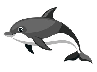Fototapeta premium cartoon vaquita isolated vector, vaquita vector art isolated on white