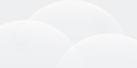 White geometric abstract background overlap layer on bright space with lines effect decoration. Modern graphic design element circles