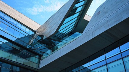 Obraz premium Modern Corporate Building with Angular Design