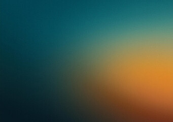 Obraz premium Teal orange yellow blue dark grainy color gradient background retro noise texture effect web banner header backdrop design