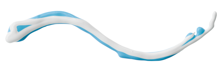 Light blue watercolor drop zigzag isolated on transparent background