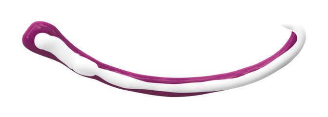 Dark purple watercolor drop zigzag isolated on transparent background