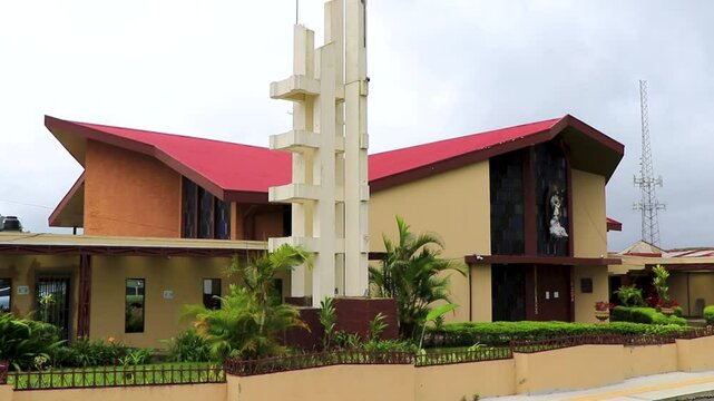 Typical church building Parroquia San Jose San Josecito Costa Rica.