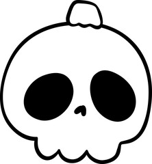 Christmas outline skull ornament