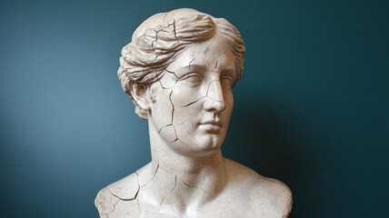 crumbling marble bust