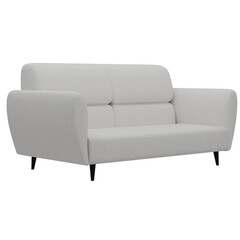 3d render white sofa home decor with transparent background