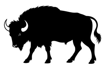 buffalo silhouette vector illustration