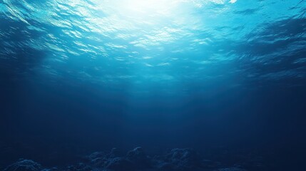 Deep blue ocean background Often used in marine-related designs or calming visuals, great for travel, eco-tourism, or conservation campaigns.