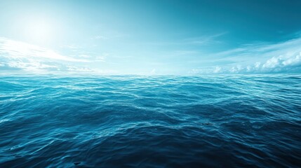 Fototapeta premium Deep blue ocean background Often used in marine-related designs or calming visuals, great for travel, eco-tourism, or conservation campaigns.