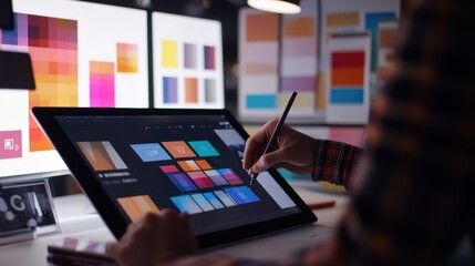 Designer Using Tablet.