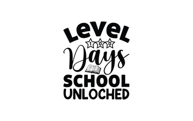 Fototapeta premium Back to School Typography T-Shirt Design vector graphic template, 100 Days Of School Typography T-Shirt Design vector graphic template,