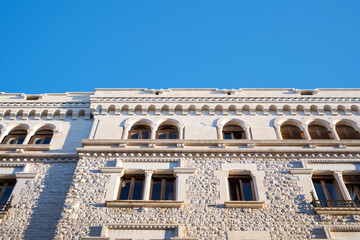 Fototapeta premium Building facade in the Umbertino district of the city of Bari in Italy
