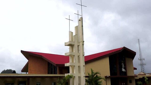 Typical church building Parroquia San Jose San Josecito Costa Rica.