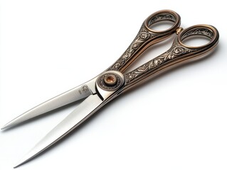 Obraz premium A pair of scissors, isolated on white background. 