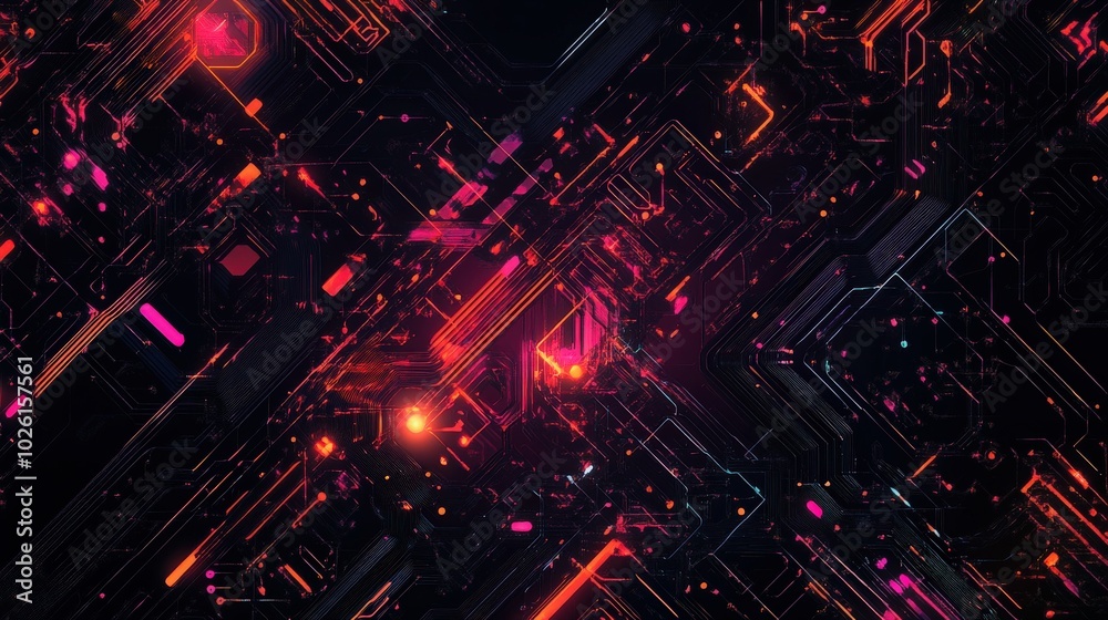 Poster sophisticated graphics pattern art with advanced technology themes and intricate patterns. the desig