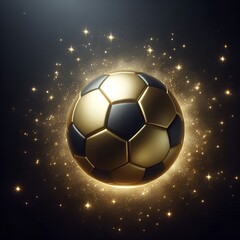 Naklejka premium golden soccer ball