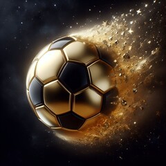 Fototapeta premium golden soccer ball