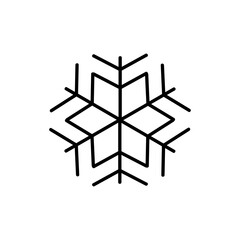 Snowflake outline icon. Vector graphics