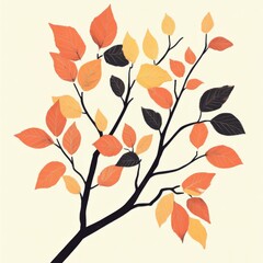 Branch with many leaves