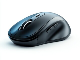A wireless computer mouse, isolated on white background. 