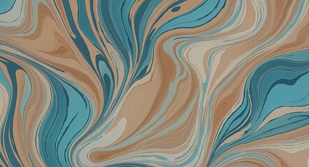 Bold Abstract Pattern with LightSteelBlue, Cyan, and BurlyWood Organic Shapes