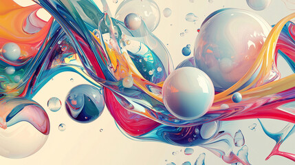 Vibrant spheres and fluid colors for modern website backgrounds and digital interfaces.