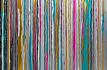 Vibrant Abstract Design with Dripping Shapes and LightSteelBlue, Cyan, LightPink, Gold, Goldenrod, silver, and Metallic Gold