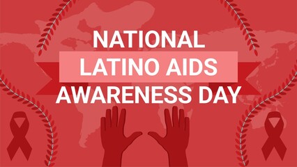 National Latino AIDS Awareness Day web banner design illustration 