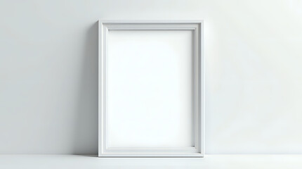 A realistic mockup set of empty white photo frames with different shadow effects, ideal for displaying photo cards.