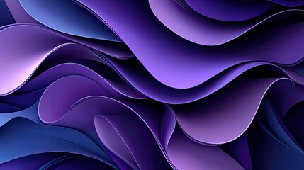 Abstract background of overlapping purple and blue wavy shapes.