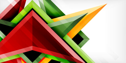 Abstract background color triangles and arrows composition. Vector Illustration For Wallpaper, Banner, Background, Card, Book Illustration, landing page