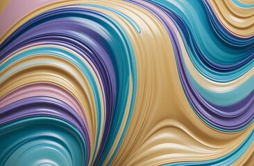 Glossy Abstract Wave Design with AliceBlue, Cyan, LavenderBlush, Gold, and Goldenrod Shades