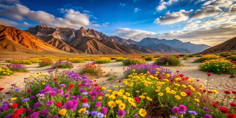 Vibrant Desert Blooms: A Stunning Display of Flowers in the Israeli Desert