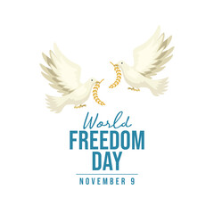 Obraz premium World Freedom Day vector design template good for celebration usage. World Freedom Day design. flat design. eps 10.