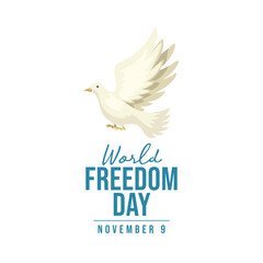 Fototapeta premium World Freedom Day vector design template good for celebration usage. World Freedom Day design. flat design. eps 10.
