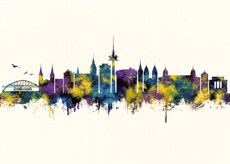 Wuppertal City Skyline Cityscape Skyscraper