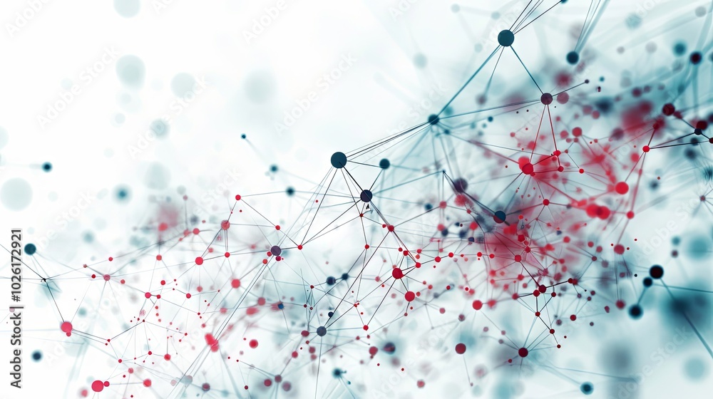 Poster abstract network of interconnected nodes and lines