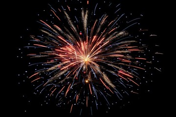 Fototapeta premium Nighttime Fireworks Spectacle with Dazzling Colors