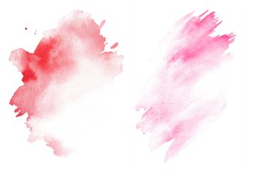 Pink watercolor splash and brush stroke for decoration. PNG.