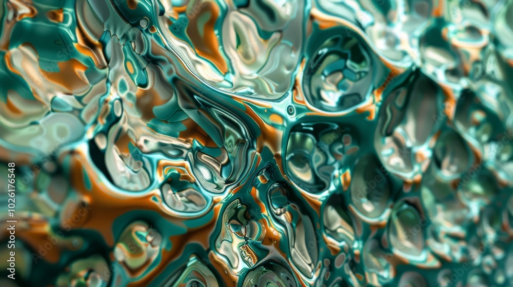 Wall mural abstract colorful texture displayed on a surface reflecting light in an artistic manner during dayli
