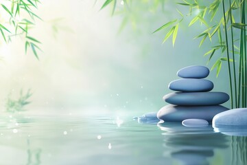 Elegant Spa Background with Natural Elements