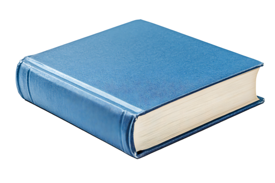 blue note book isolated on a transparent background