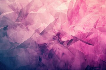 Fototapeta premium Abstract Pink and Purple Crystal Surface with Geometric Patterns