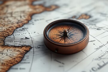 A windrose diagram symbolizing early navigation isolated on white background. 