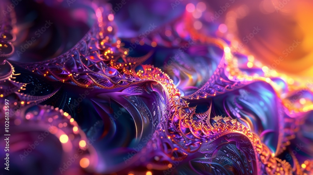 Wall mural vibrant abstract patterns of swirling colors create a mesmerizing display of movement and light in a