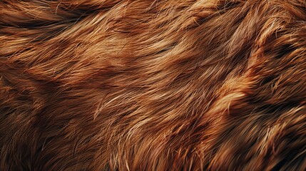 Fototapeta premium Brown fur close-up showing intricate textures and shades under soft lighting in a natural setting during daylight