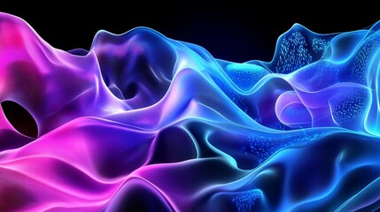 Fototapeta premium Modern tech digital abstract 3D background graphic. Representing Generative AI data and innovation.